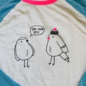 Mini Boden Cartoon Birds Tee